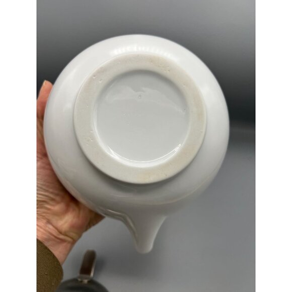 Zero Japan Zen Teapot Kettle 4 Cup White Porcelain Stainless Lid & Handle* - Picture 12 of 13